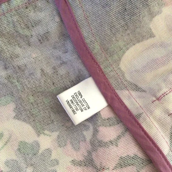 Tara Jarmon for Target Floral Trench Jacket (S) Pink Navy Cotton Statement Coat - Picture 9 of 15